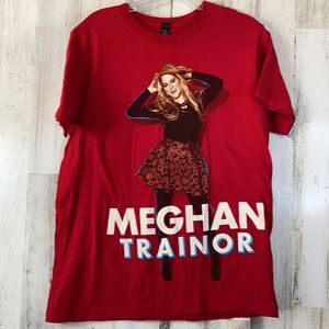 Meghan Trainer Concert Tour Red T-Shirt Medium
